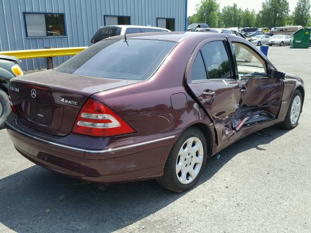 WDBRF92H46F776875 - 2006 MERCEDES-BENZ C GENERATI RED photo 4