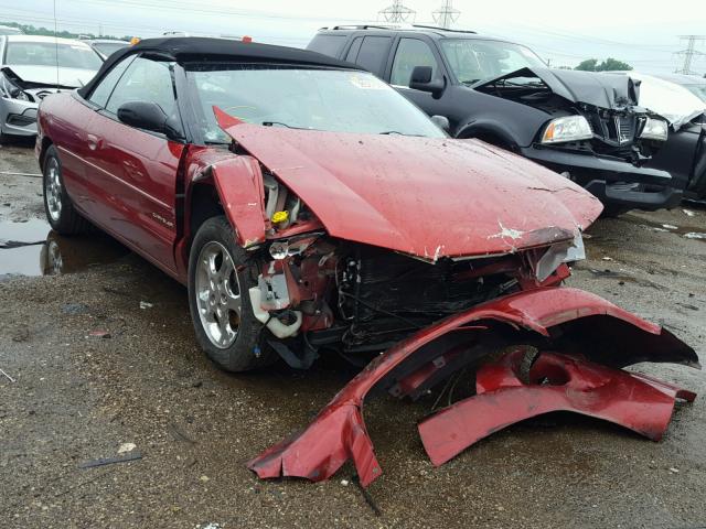 3C3EL55H9XT599250 - 1999 CHRYSLER SEBRING JX RED photo 1