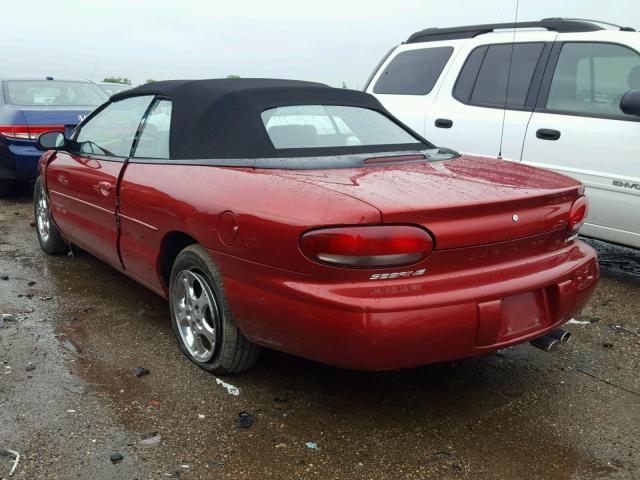 3C3EL55H9XT599250 - 1999 CHRYSLER SEBRING JX RED photo 3