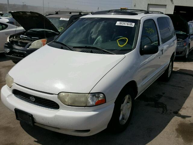 4N2XN11T4XD821665 - 1999 NISSAN QUEST SE WHITE photo 2