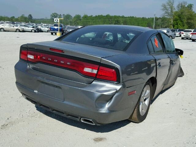 2C3CDXBG9CH297150 - 2012 DODGE CHARGER SE GRAY photo 4