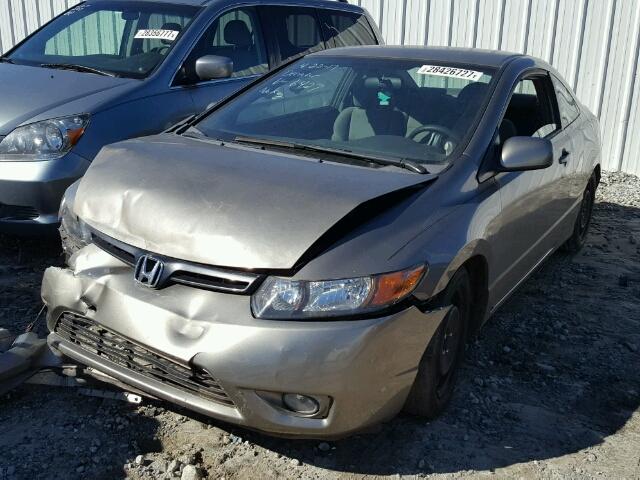 2HGFG12607H516427 - 2007 HONDA CIVIC LX GRAY photo 2