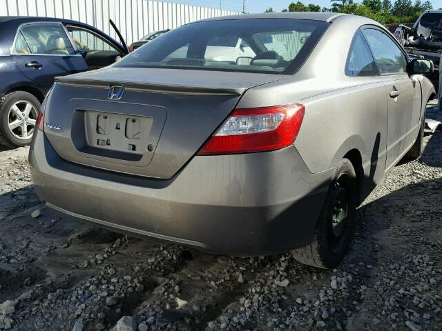 2HGFG12607H516427 - 2007 HONDA CIVIC LX GRAY photo 4