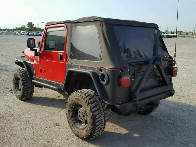 1J4FA39S05P383542 - 2005 JEEP WRANGLER X RED photo 3