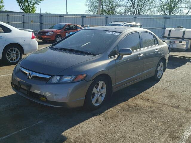 1HGFA16888L016520 - 2008 HONDA CIVIC EX GRAY photo 2