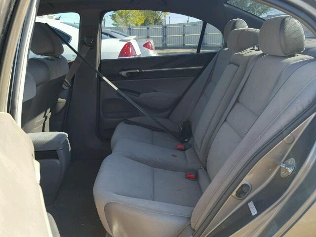 1HGFA16888L016520 - 2008 HONDA CIVIC EX GRAY photo 6