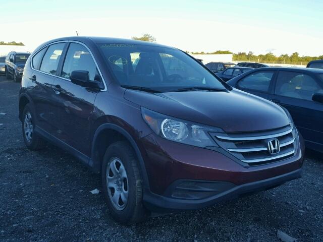 5J6RM3H39CL015251 - 2012 HONDA CR-V LX BURGUNDY photo 1