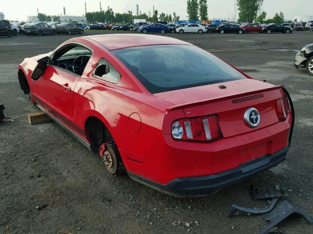 1ZVBP8ANXA5116367 - 2010 FORD MUSTANG RED photo 3