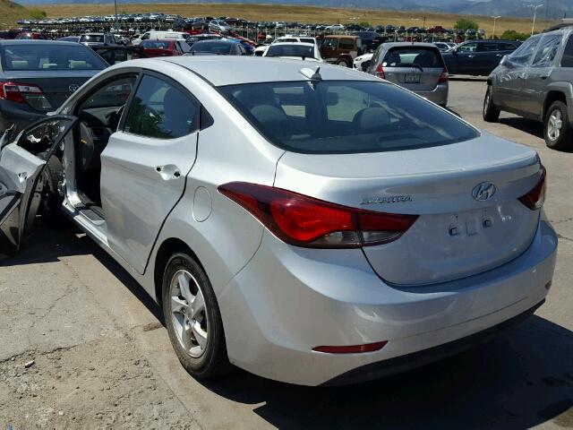 5NPDH4AEXFH649361 - 2015 HYUNDAI ELANTRA SE SILVER photo 3