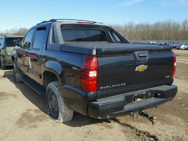 3GNVKFE07AG222891 - 2010 CHEVROLET AVALANCHE BLACK photo 3