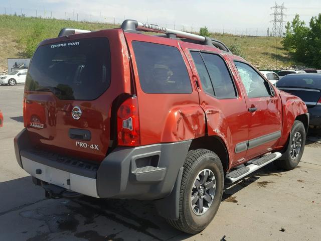 5N1AN0NW4FN654137 - 2015 NISSAN XTERRA X RED photo 4