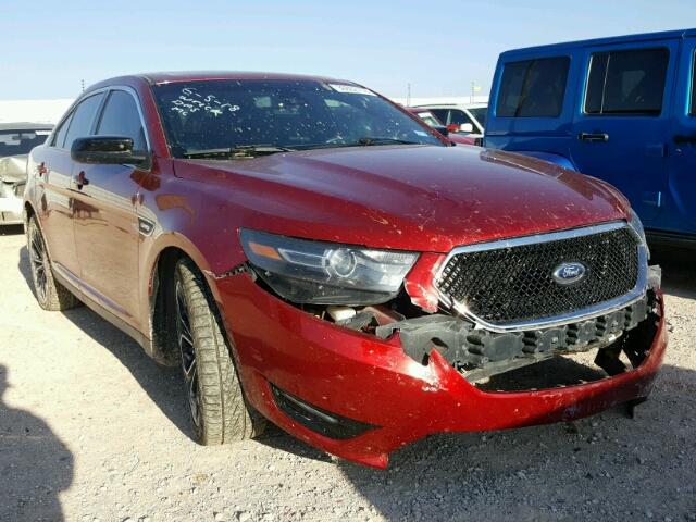 1FAHP2KT3DG155727 - 2013 FORD TAURUS SHO RED photo 1