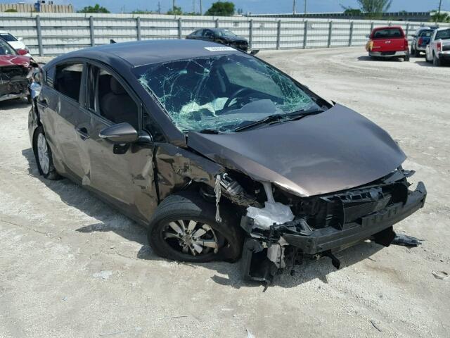 KNAFX4A67E5223241 - 2014 KIA FORTE LX BROWN photo 1