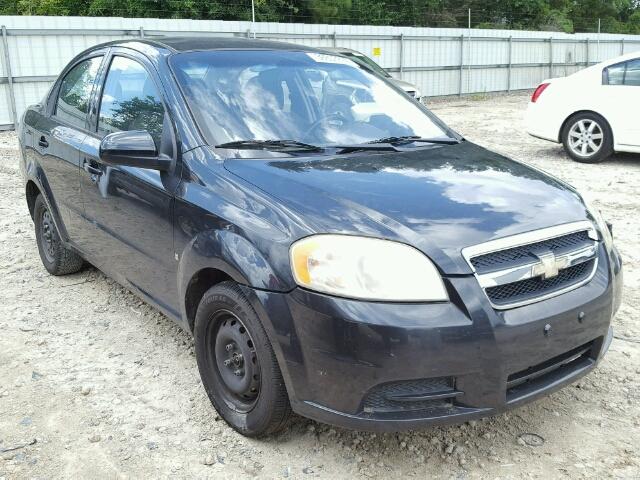 KL1TD56E99B395080 - 2009 CHEVROLET AVEO LS BLACK photo 1
