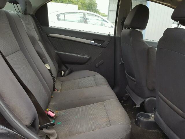 KL1TD56E99B395080 - 2009 CHEVROLET AVEO LS BLACK photo 6