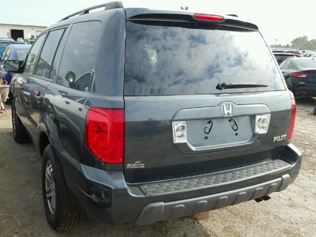 2HKYF18615H534196 - 2005 HONDA PILOT CHARCOAL photo 3