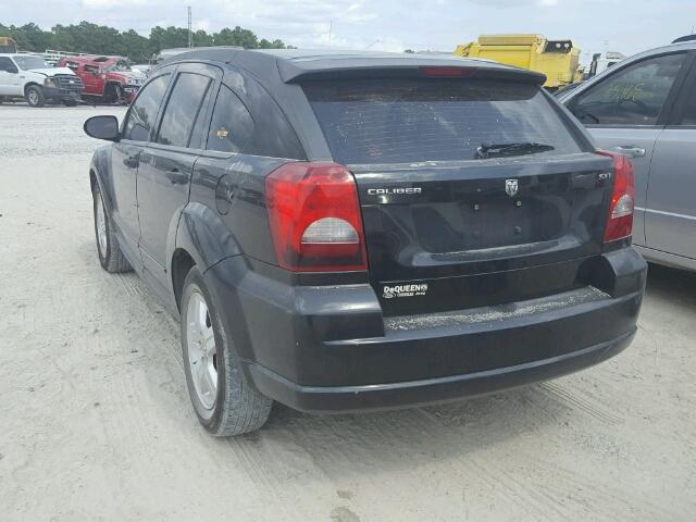 1B3HB48997D571629 - 2007 DODGE CALIBER SX BLACK photo 3