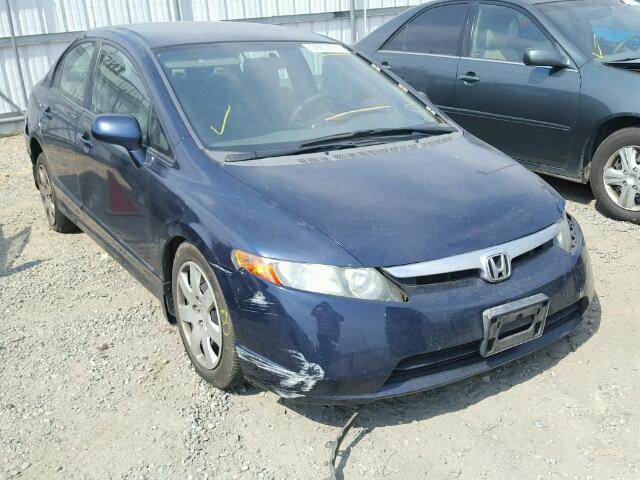 2HGFA16598H533926 - 2008 HONDA CIVIC LX BLUE photo 1