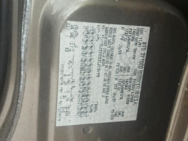 5LMEU27R52LJ10899 - 2002 LINCOLN NAVIGATOR 灰色 照片 10