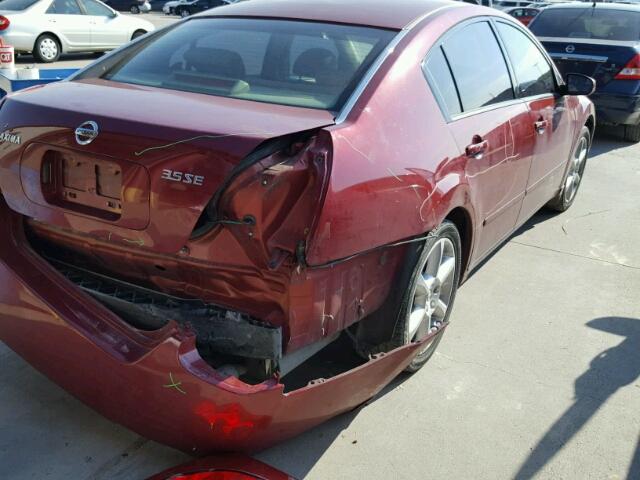 1N4BA41EX6C858094 - 2006 NISSAN MAXIMA SE BURGUNDY photo 9