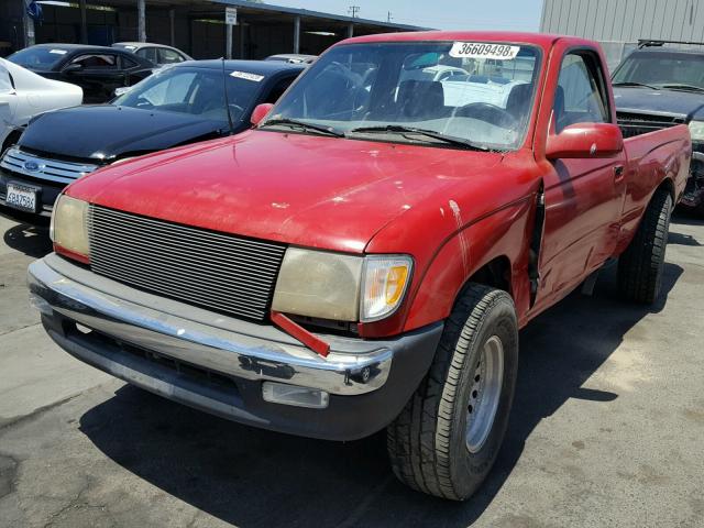 4TANL42N9YZ605358 - 2000 TOYOTA TACOMA RED photo 2