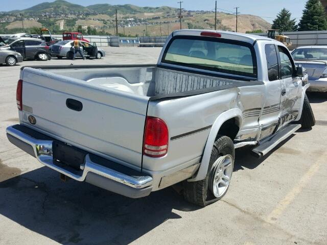 1B7GG22N51S256848 - 2001 DODGE DAKOTA SILVER photo 4