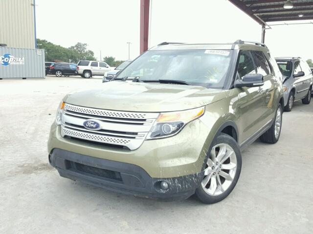 1FM5K7D80DGC94095 - 2013 FORD EXPLORER GREEN photo 2