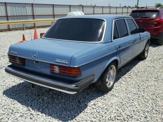 WDBAB23A5CB305967 - 1982 MERCEDES-BENZ 240 D BLUE photo 4