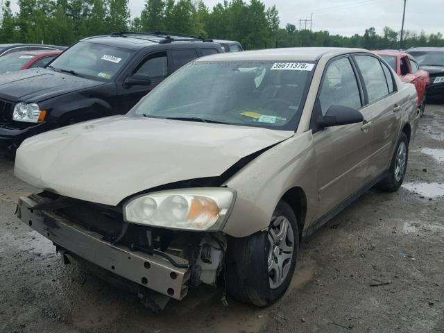 1G1ZS51F06F262309 - 2006 CHEVROLET MALIBU LS GOLD photo 2