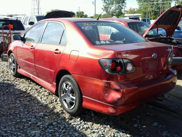 1NXBR32E73Z055952 - 2003 TOYOTA COROLLA RED photo 3