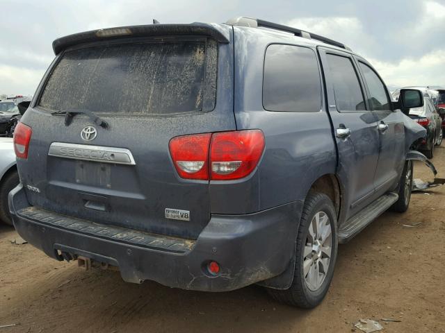 5TDKY5G10AS027999 - 2010 TOYOTA SEQUOIA LI BLUE photo 4