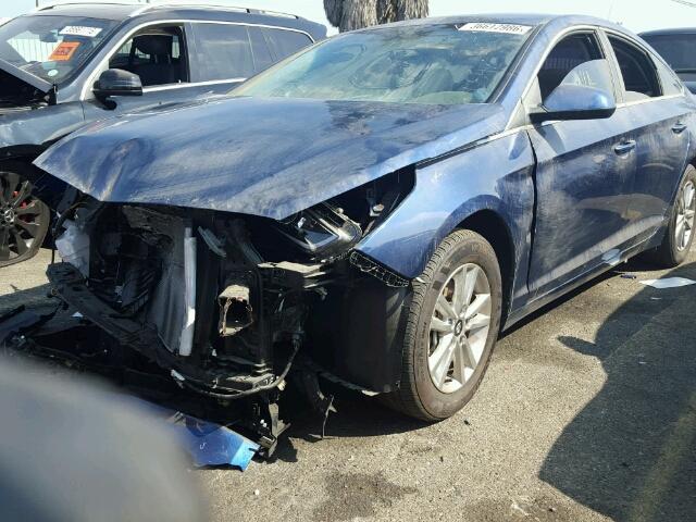 5NPE24AFXGH326542 - 2016 HYUNDAI SONATA SE BLUE photo 2