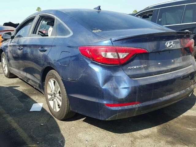 5NPE24AFXGH326542 - 2016 HYUNDAI SONATA SE BLUE photo 3