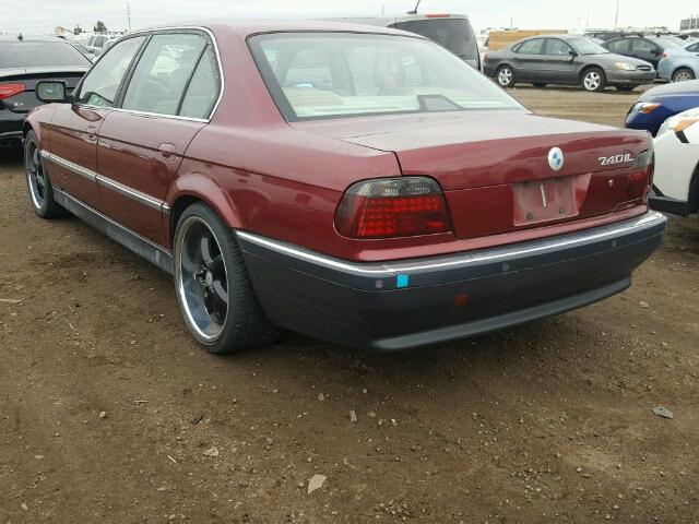 WBAGJ8325WDM23016 - 1998 BMW 740 IL RED photo 3