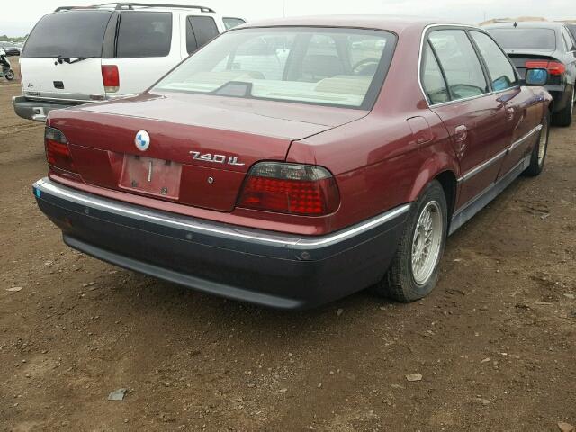 WBAGJ8325WDM23016 - 1998 BMW 740 IL RED photo 4