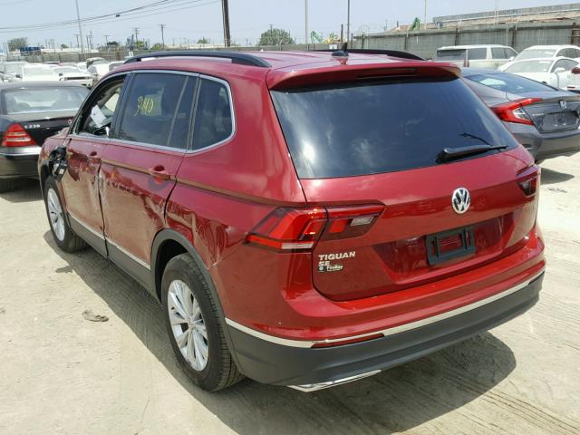3VV3B7AX7JM061860 - 2018 VOLKSWAGEN TIGUAN SE RED photo 3