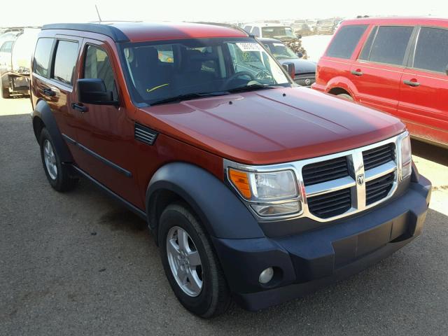 1D8GT28KX7W597125 - 2007 DODGE NITRO SXT ORANGE photo 1