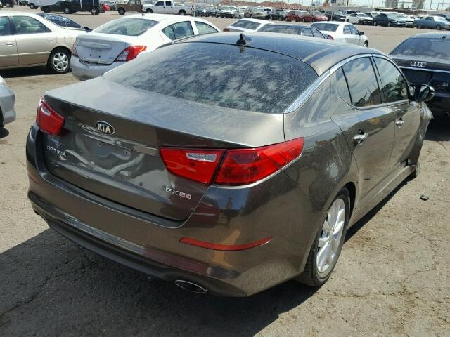 5XXGN4A72FG388018 - 2015 KIA OPTIMA EX BROWN photo 4