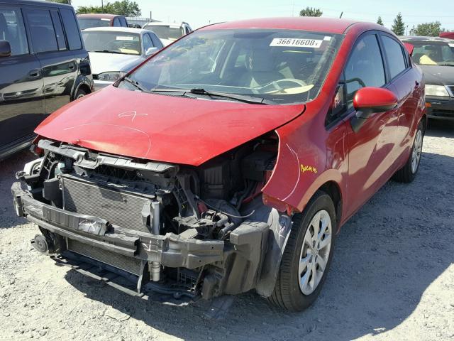 KNADM4A35C6084126 - 2012 KIA RIO LX RED photo 2