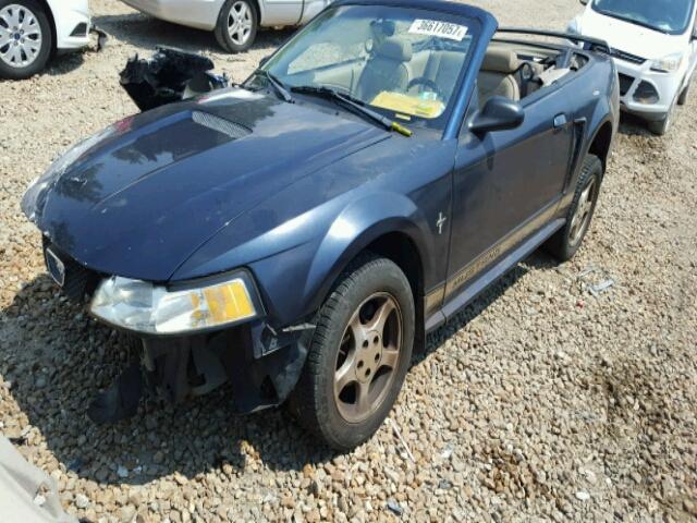 1FAFP44412F211790 - 2002 FORD MUSTANG BLUE photo 2