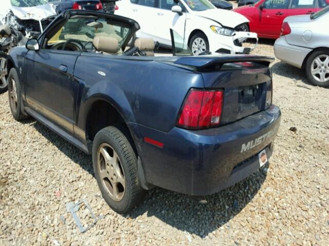 1FAFP44412F211790 - 2002 FORD MUSTANG BLUE photo 3