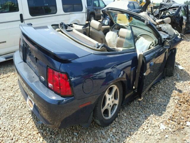 1FAFP44412F211790 - 2002 FORD MUSTANG BLUE photo 4