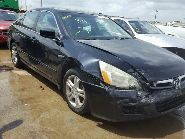 1HGCM55837A140434 - 2007 HONDA ACCORD EX BLACK photo 1