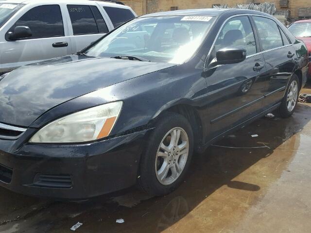 1HGCM55837A140434 - 2007 HONDA ACCORD EX BLACK photo 2