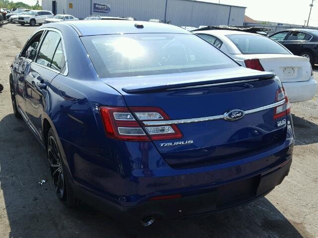 1FAHP2KT4DG120534 - 2013 FORD TAURUS SHO BLUE photo 3