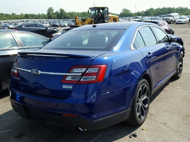 1FAHP2KT4DG120534 - 2013 FORD TAURUS SHO BLUE photo 4