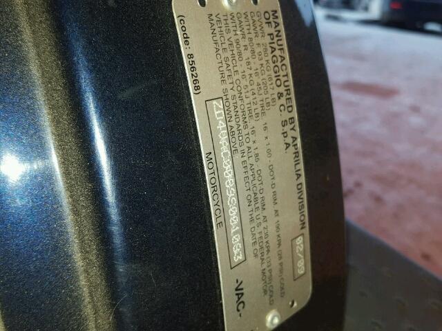 ZD4VAC0089S001083 - 2009 APRILIA SCARABEO 1 蓝色 照片 10