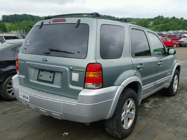 1FMCU96HX5KC23737 - 2005 FORD ESCAPE HEV TEAL photo 4