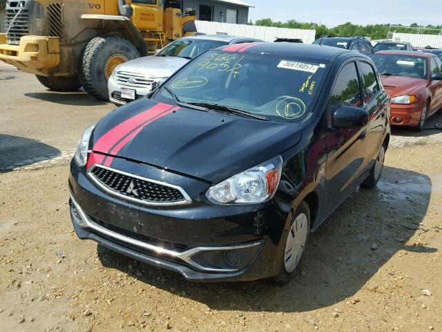 ML32A3HJ7HH007614 - 2017 MITSUBISHI MIRAGE ES BLACK photo 2