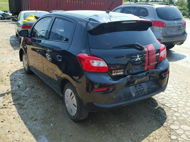 ML32A3HJ7HH007614 - 2017 MITSUBISHI MIRAGE ES BLACK photo 3